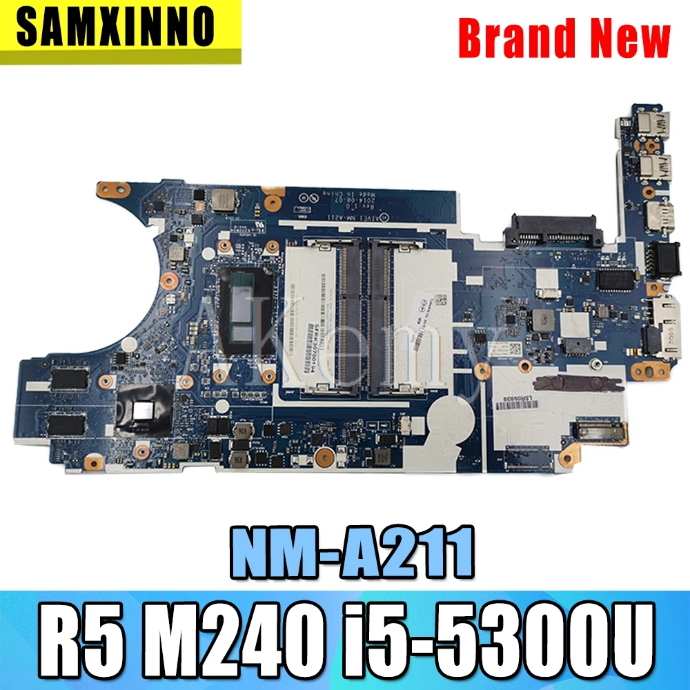 

Akemy For Lenovo Thinkpad E450 E450C CE450 NM-A211 Laotop Mainboard NM-A211 Motherboard with R5 M240 GPU i5-5300U CPU