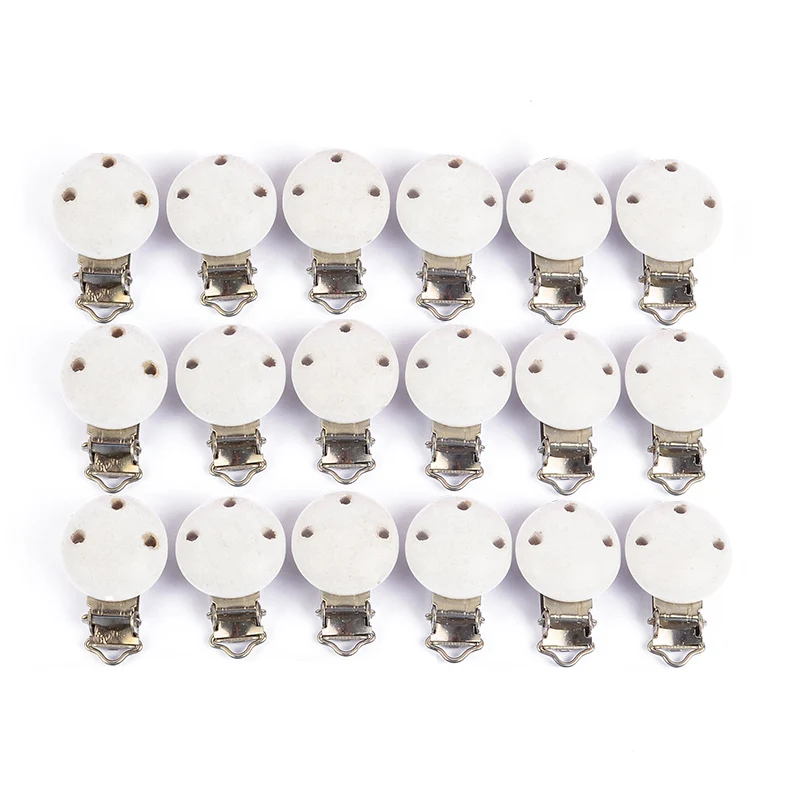 5 unids/lote madera chupete Clip beb&eacute; dentici&oacute;n cuentas Clip accesorios para DIY Cadena de chupete herramienta venta al por mayor-0