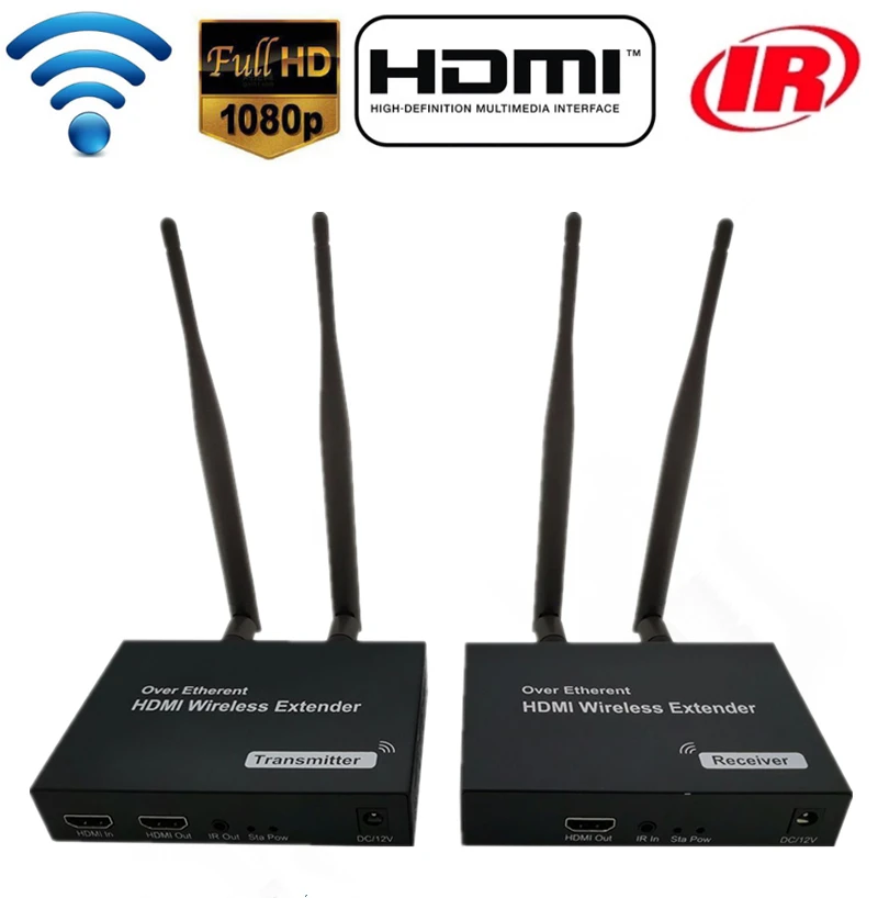 Full HD 1080P 200 м 656ft 5 ГГц H.264 HDMI удлинитель беспроводной передатчик и приемник с ИК |