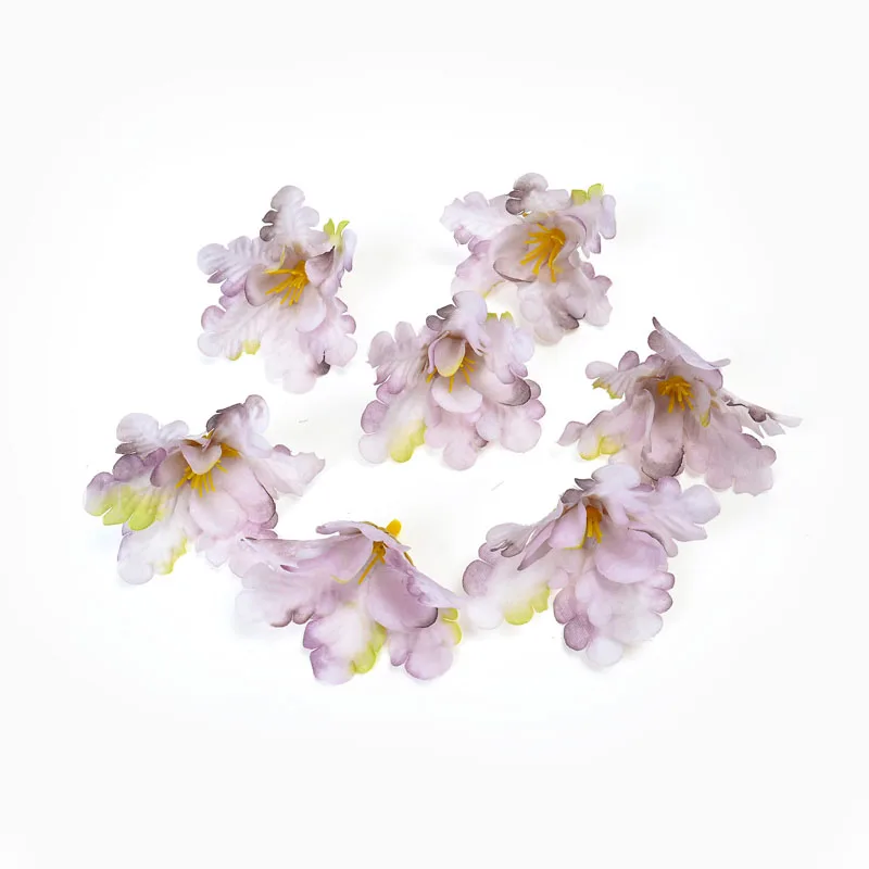 Light purple 10 шт. искусственные шелковые цветы для домашнего сада Свадебные украшения для вечеринки DIY ручной работы венок Скрапбукинг искусственные поддельные цветы - Цвет: Light purple