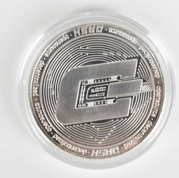 silkver dash 1 шт. горячая Распродажа дешевая Золотая монета Биткоин с пластиковой оболочкой битная монета BTC криптовалюта физическая металлическая монета для сортировки - Цвет: silkver dash