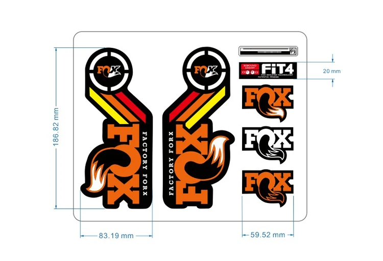 Наклейка на переднюю вилку для горного велосипеда Лисий поплавок 40 й памятный