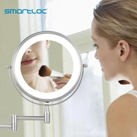 smartloc led 8 inch 10x magnifying bathroom mirror vanity wall mounted makeup bath mirror smart mirror free shipping products