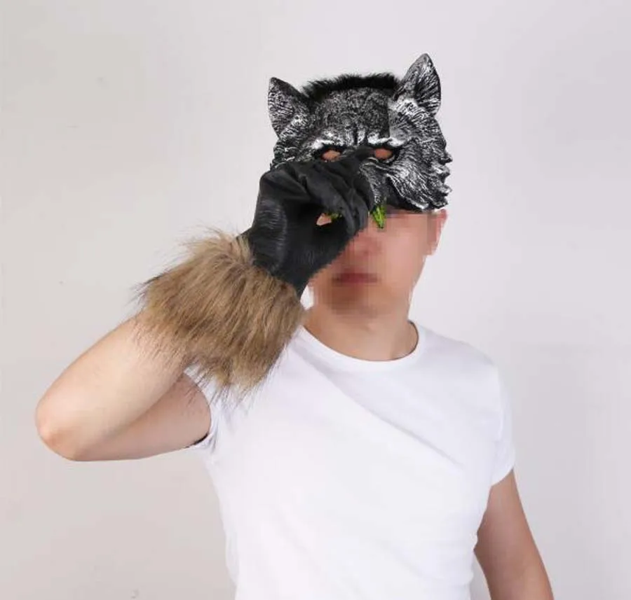 Смешные Хэллоуин украшения перчатки &quotВолк&quot DIY B костюмы косплей вечерние