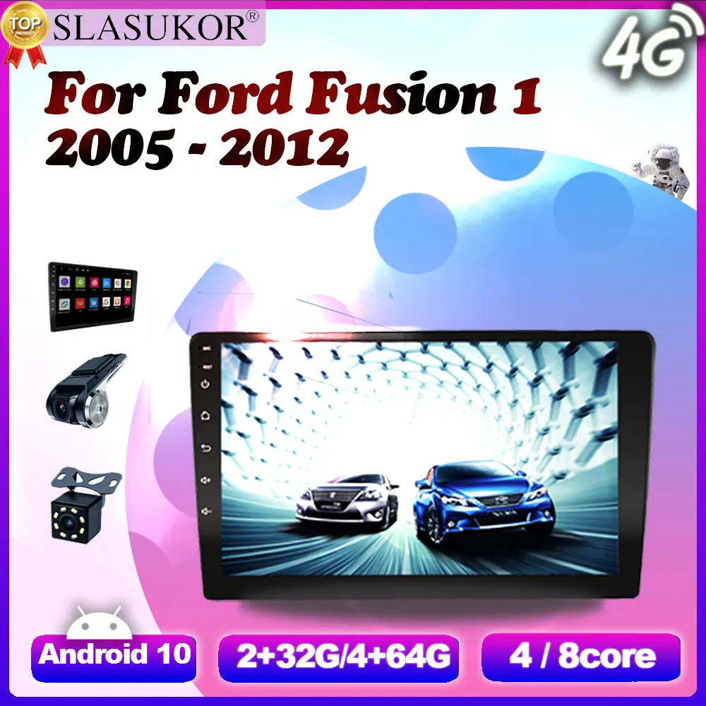 Video per auto Android 10 da 9 pollici per Ford Fusion 1 2005 2006 2007 2008 - 2012 Autoradio DSP 4G 8 Core navigazione GPS Stereo No 2din