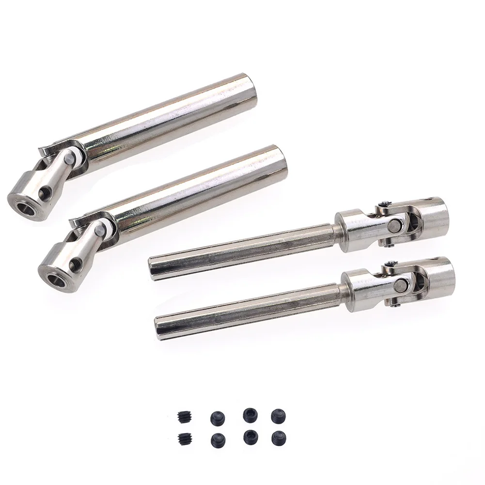

1pair Spare Durable Transmission Axle DIY Hobby Car For 1:10 RC Crawler Steel Universal Joint Drive Shaft 90mm 110mm Practical