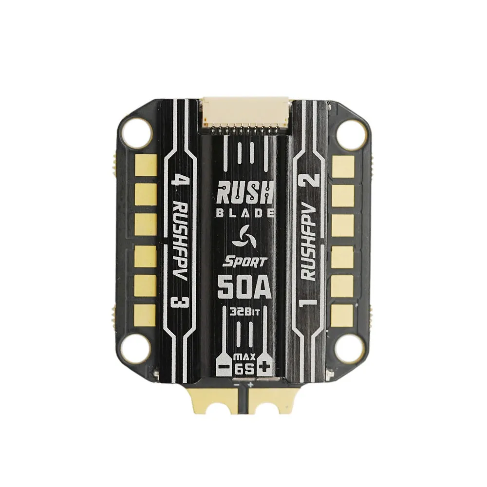 

30,5*30,5 мм RUSH BLADE SPORT Edition 50A F051 48 МГц 48K PWM 3S ~ 6S blheli _ 32 4 в 1 Бесщеточный Регулятор скорости для гоночного дрона RC FPV