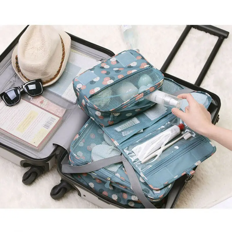 

Multifunction Man Women Makeup bag nylon Cosmetic bag Make Up Organizer Toiletry bag kits Storage Travel Wash pouch