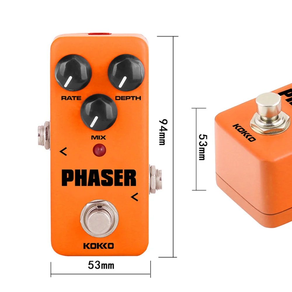 

Guitar Effect Pedal Mini Analog Phaser Guitar Pedal Rate Mix Depth Control Electric Guitarra Phase Effects True Bypass Guitar Ac