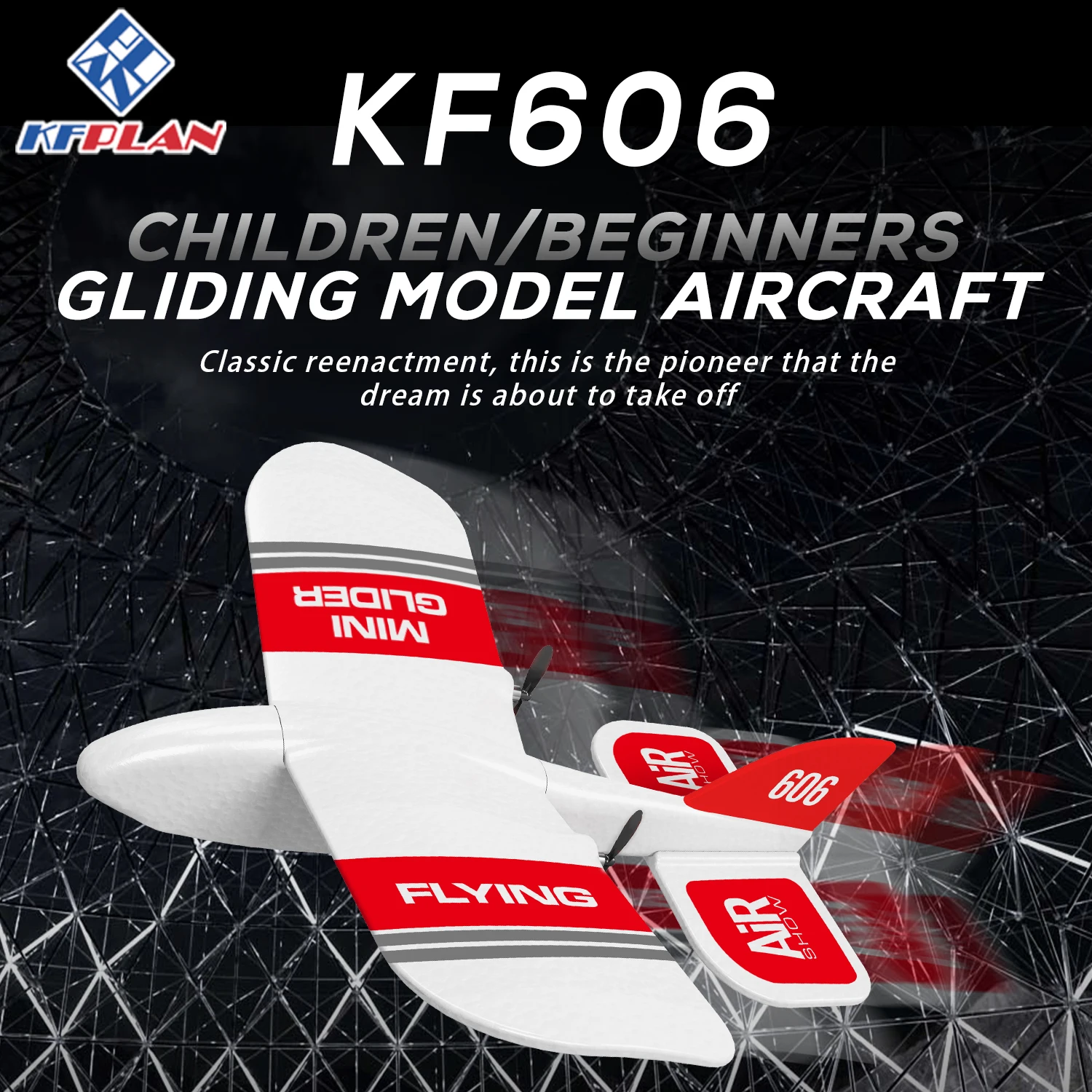 KF606 2 4G RC самолет летающий EPP планер из пеноматериала с неподвижным крылом RTF