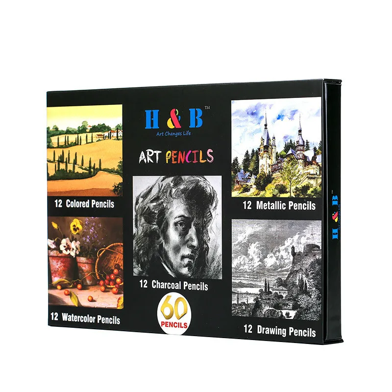 Карандаш цветной карандаш водорастворимый цвет свинцовый металл уголь набор