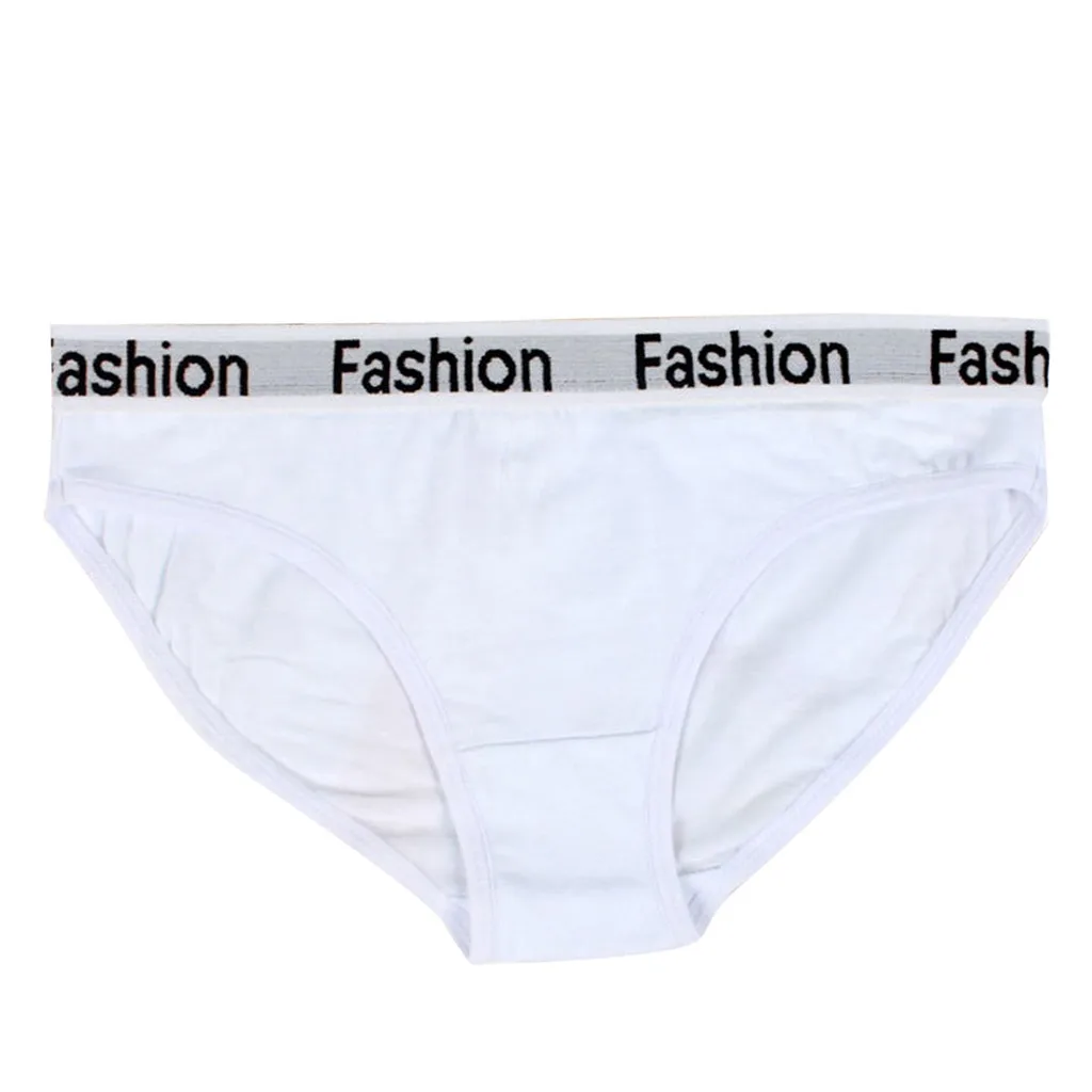 Дышащее нижнее белье с надписью в стиле пэчворк Женские брифы сексуальные