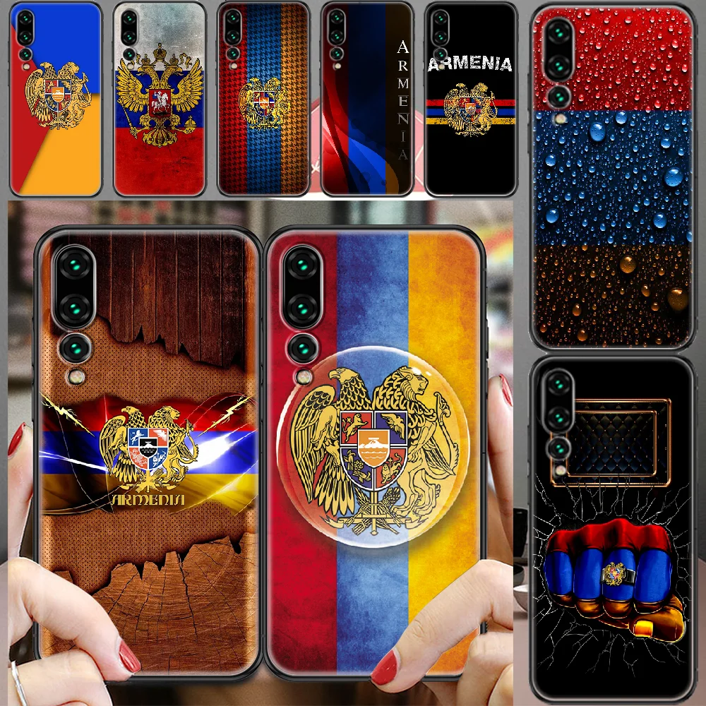 Чехол для телефона с арменским флагом Huawei P Mate P10 P20 P30 P40 10 20 Smart Z Pro Lite 2019 черный