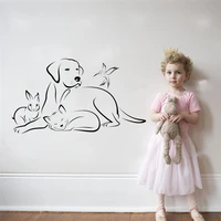 animals vinyl wall decal living room dog bird cat veterinary medicine wall stickers for pets shop modern home decoration