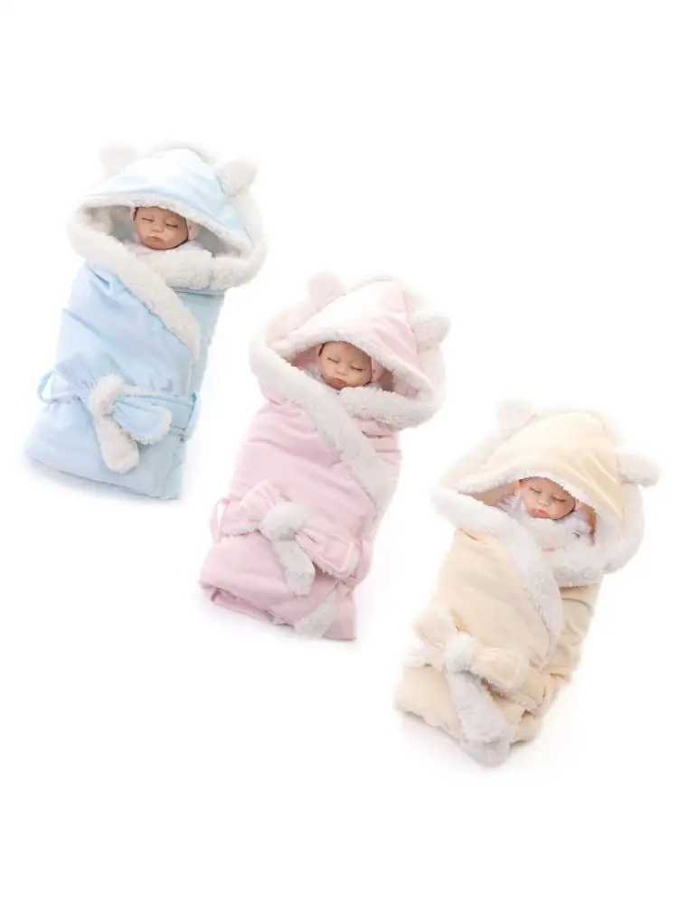 

Newborn Baby Swaddle Blanket Sleeping Bag Universal Hooded Warm Stroller Wrap B36E