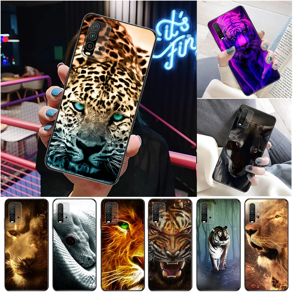 

Animal Painting Wolf Lion Phone Case For Xiaomi Redmi 7 7A Note 7 Note 7 Pro 8 8A 9 9i 9AT 9T 9A 9C Soft TPU Carcasa Back Cover