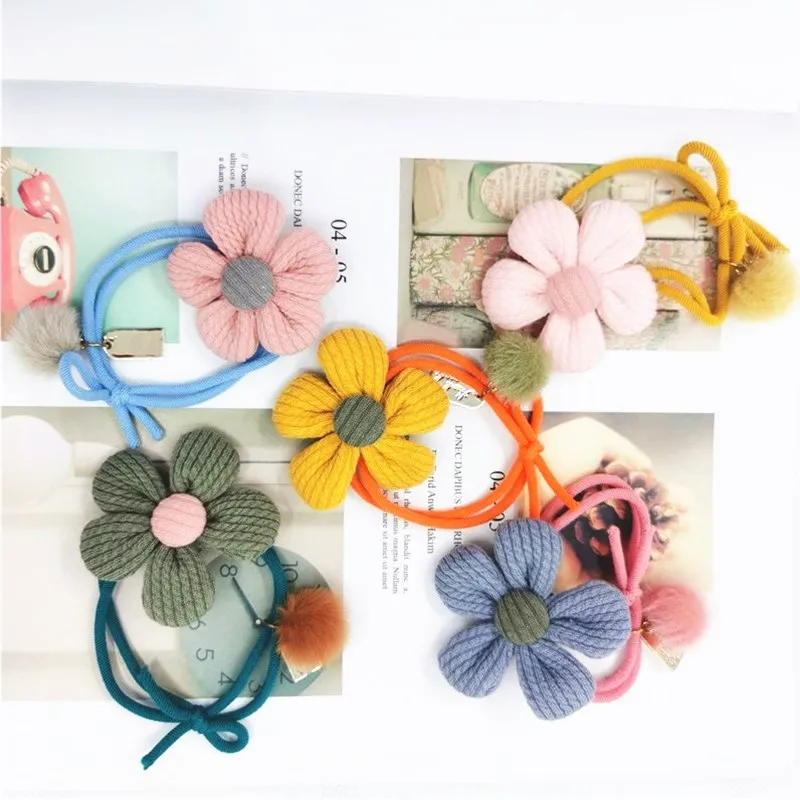 

50 шт. высокоэластичная повязка для волос Цветочная заколка для волос женские резинки для волос милые популярные аксессуары для волос для девочек