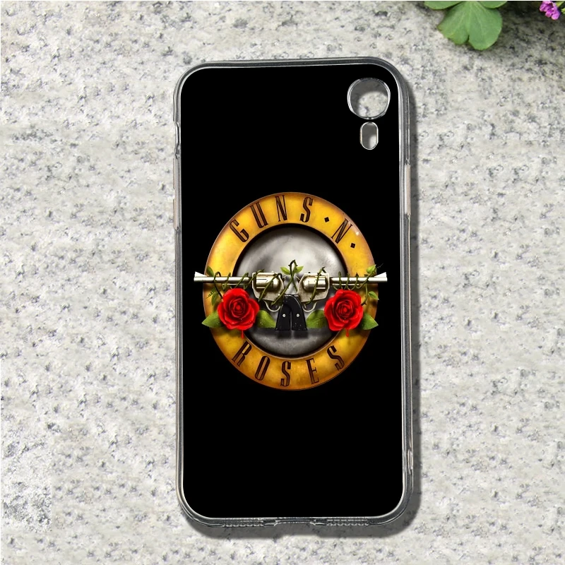 Guns n Roses мягкий чехол для мобильного телефона из ТПУ чехол для Iphone 4, 4S 5 5S SE 5C 6 6S 7 8 Plus X XS XR максимальный чехол