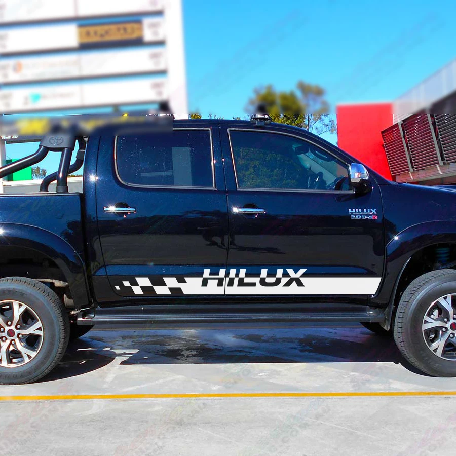 Автомобильные наклейки hilux полосатые боковые двери графические виниловые