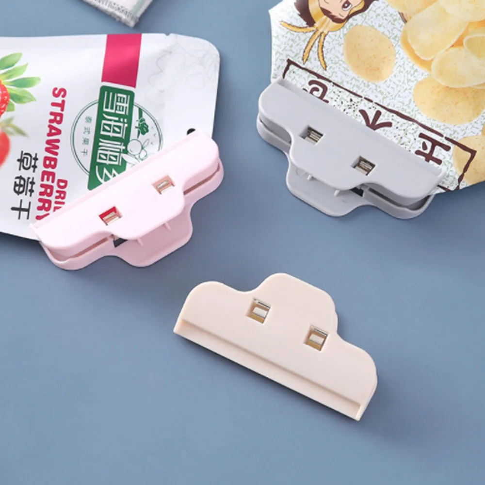 

3pcs Plastic Food Sealing Bag Clip Fresh Moisture-proof Snack Potato Chips Postcard Sealing Clips Household Kitchen Gadgets
