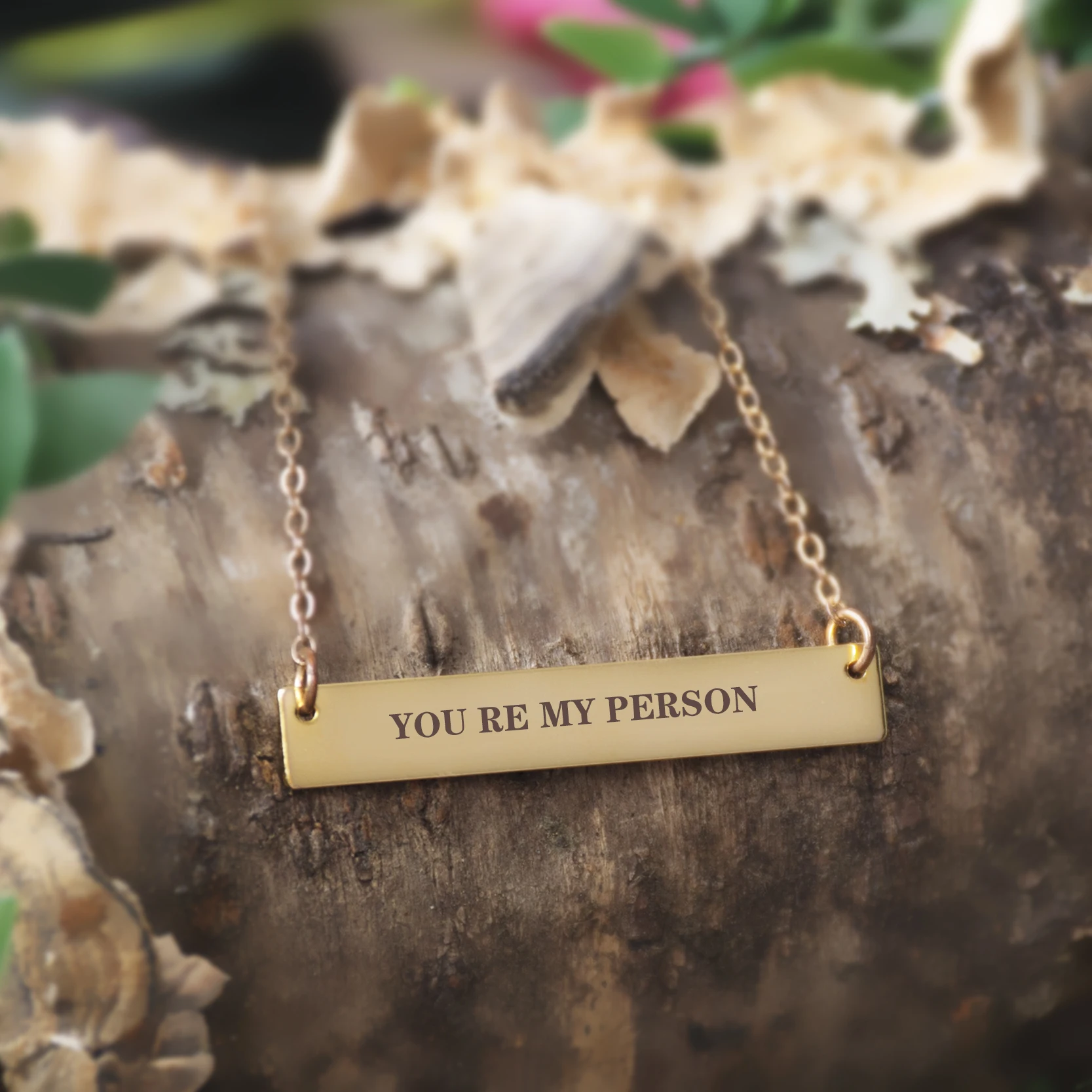 YOU RE MY PERSON Очаровательное ожерелье с резьбой подвеска золотого цвета модная
