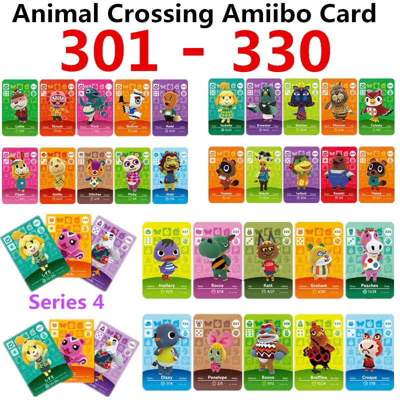 Карта Amiibo с изображением животных для NS игровой коммутатор Rosie наклейками Amibo Ankha