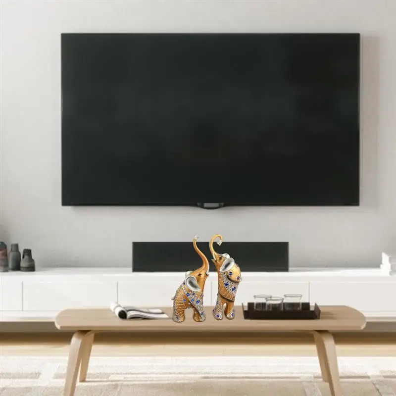 Современные художественные статуи слона фэн шуй на удачу коллекционные фигурки