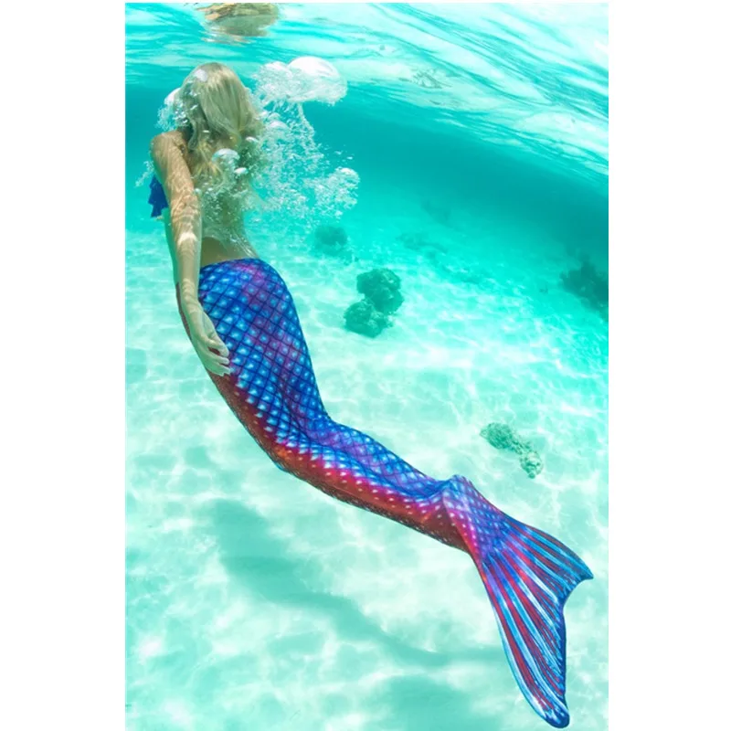 Хвост русалки для девочек купальный костюм детей и взрослых заколка волос с