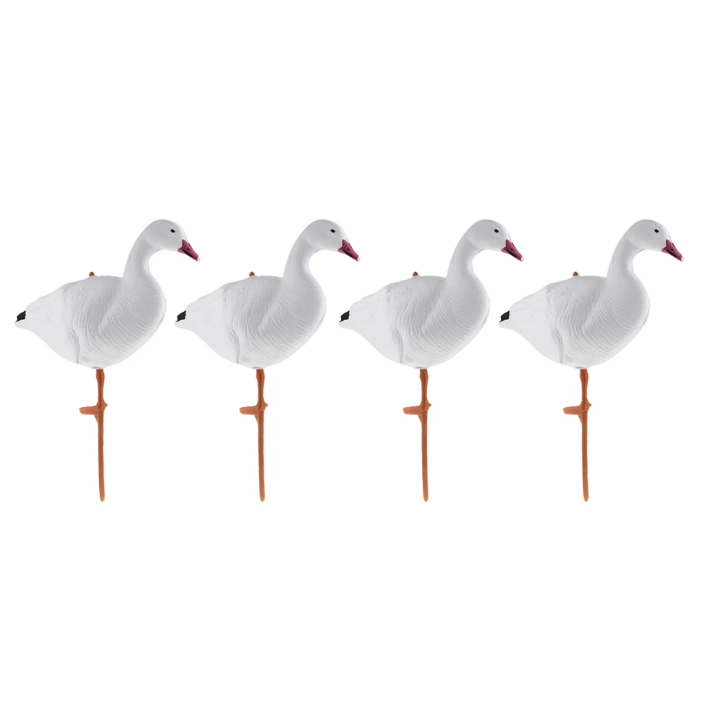 

4x Foldable Lifelike Goose Greenhand Gear Hunting Decoy Lawn Garden Decor