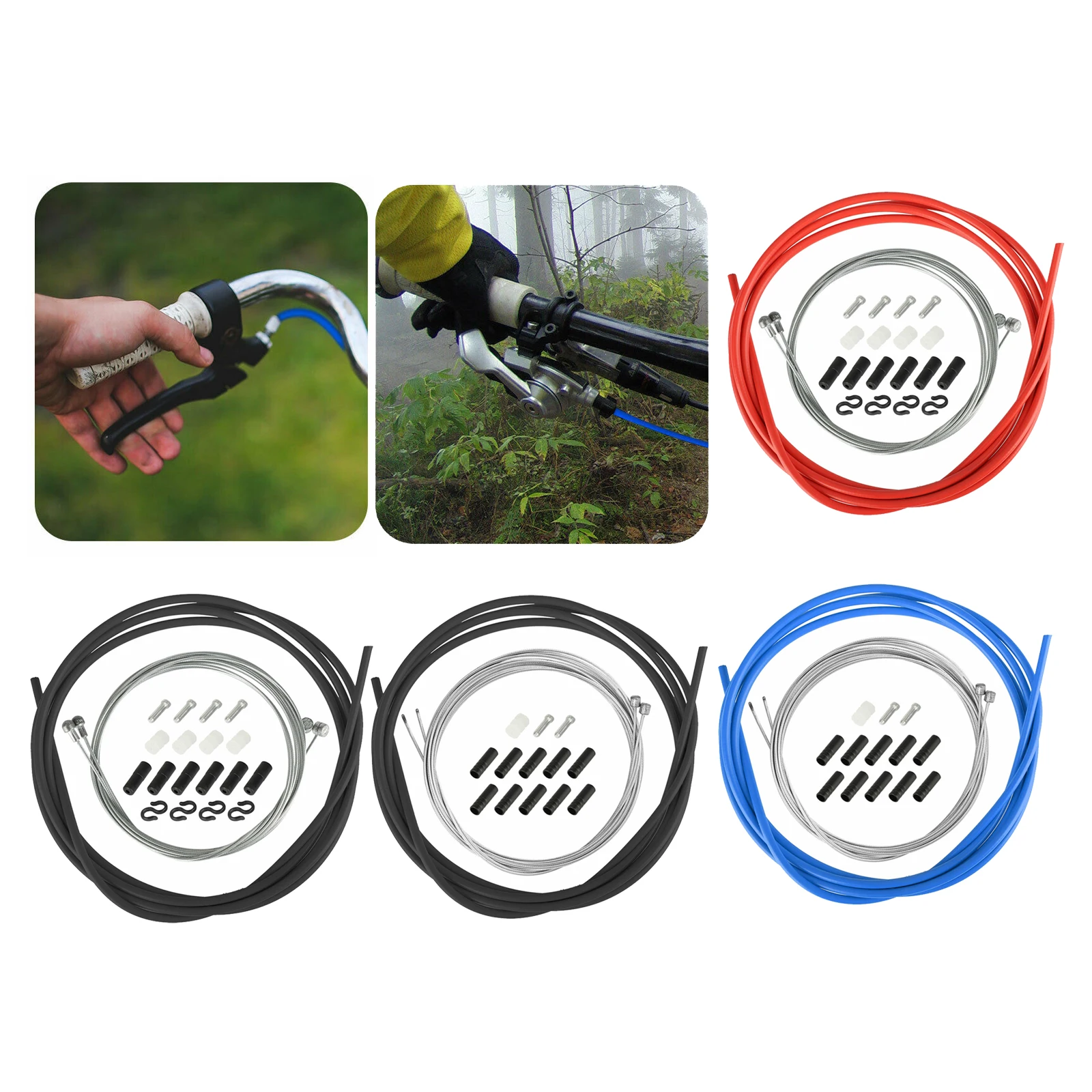 

Universal Bike Cable Housing Set MTB Road Folding Bicycle Brake Shifter Hose End