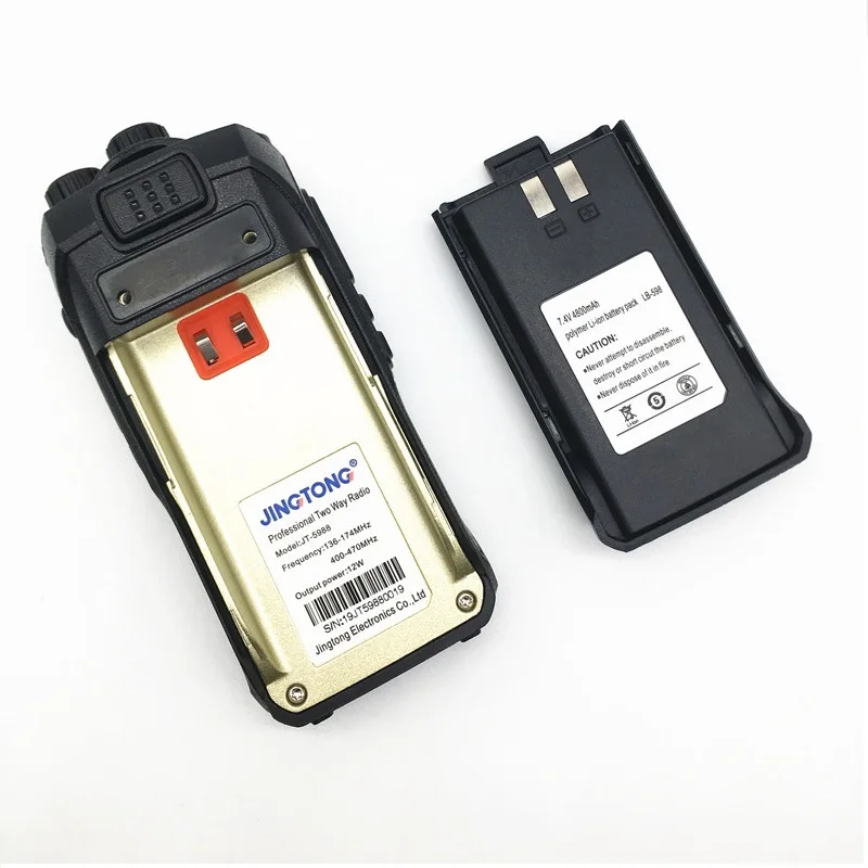 12 Вт высокой мощности Мощность иди и болтай Walkie Talkie “иди и в JT-5988 HF трансивер Радио станция УКВ Любительское радио, Си-Би радиосвязь Comunicador 4800 мА/ч, рация
