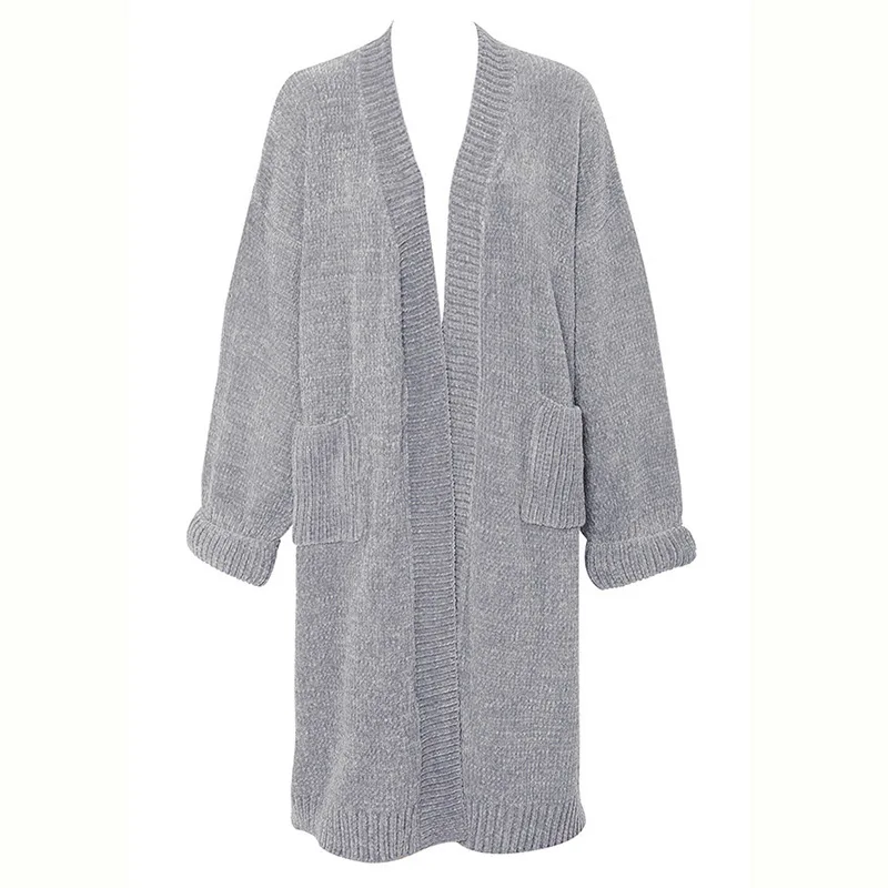 

Autumn and Winter 2021 New Women's Fashion Solid Color Plush Knitted Cardigan Women's Coat Womens Sweaters Cardigan Sweater