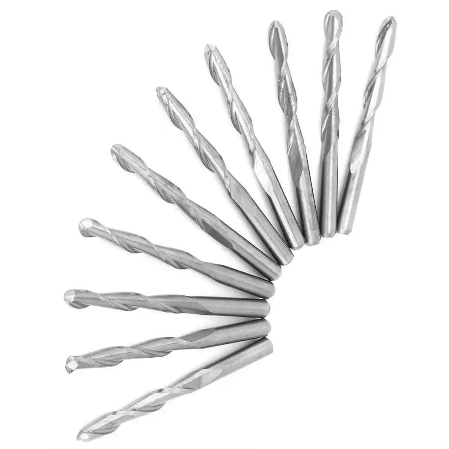 10 шт. хвостовик 2 Флейта карбида спиральная Концевая фреза 3 175x22 мм лезвие |