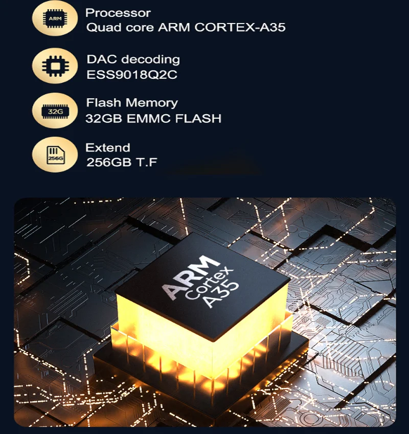 SHMCI C7 HiFi аудио без потерь Bluetooth MP3 музыкальный плеер Встроенный 32 Гб DSD 256