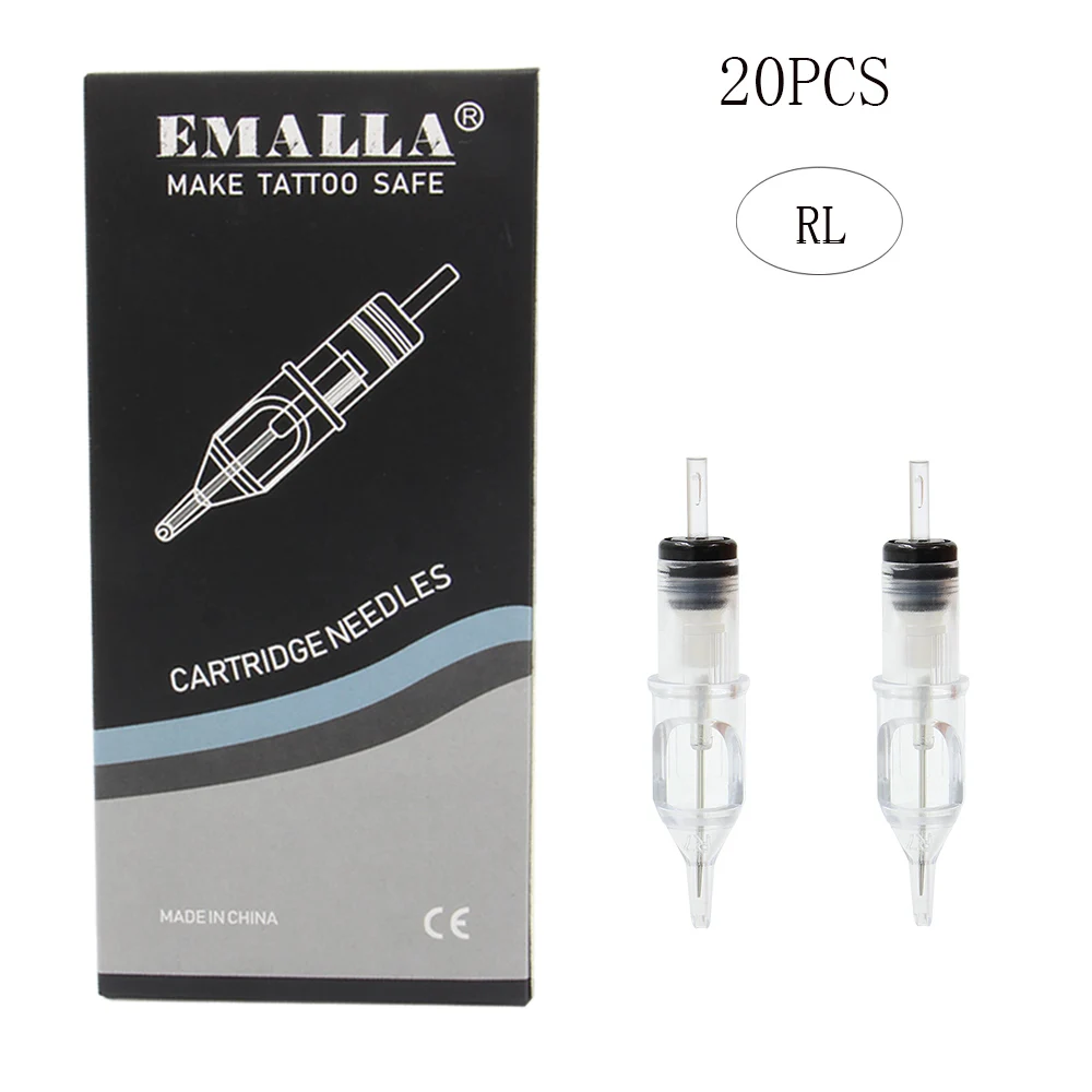 

Professional 20 pcs Disposable Sterile Tattoo Cartridge 10 Needles Round Liner Shader Magnum For Rotary Pen Accessories
