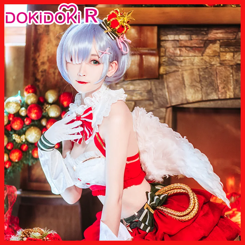 DokiDoki-R аниме Re Zero Косплей Rem женский милый Рождественский Костюм Аниме |
