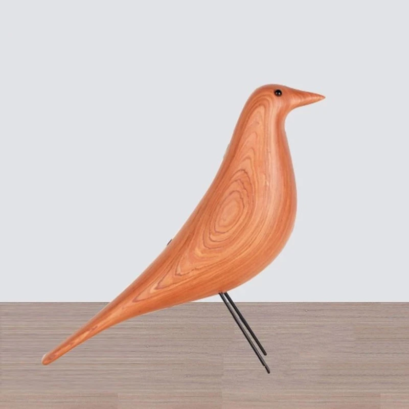 

Pigeon Shape Wood Ornaments Carving Wooden Play Home Furnishing Nordic Style Puppet Home Furnishing Features Bird Wooden Crafts