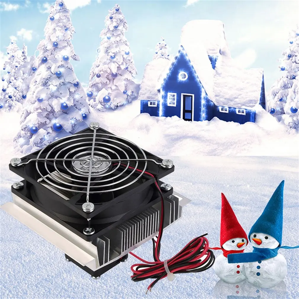 

Portable PC Cool Fan Thermoelectric Cooler For DIY PC Peltier Refrigeration Cooling Cooler Fan System Heatsink Kit radiating