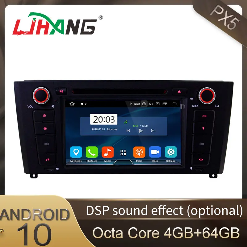 LJHANG 1 Din Andorid 10 автомобильный dvd плеер для BMW серия E81/E82/E88 2004 2011 GPS Navi Радио стерео