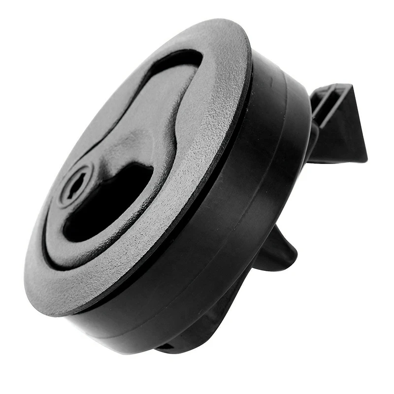 

2Pcs Round Black Flush Pull Slam Latch for RV Boat Marine Deck Hatch Door Replacement(with Key)