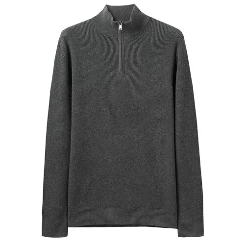04Grey Giordano мужской свитер с высоким воротом на молнии, выполнен в двух цветовых вариантах - Цвет: 04Grey