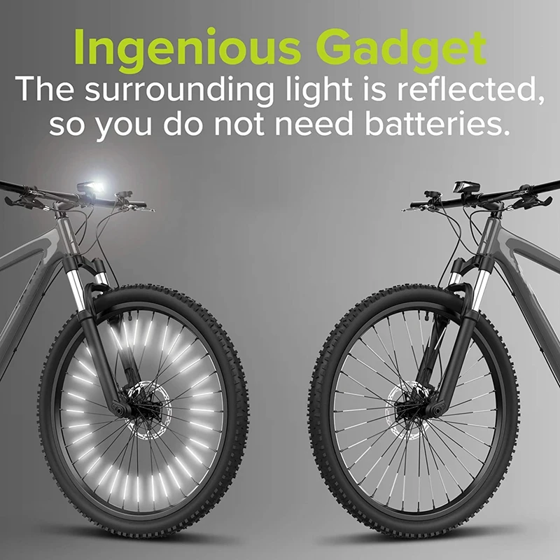 

36Pieces Bicycle Mountain Bike Spoke Mount Clip Tube Reflective Accessories Outdoor Spoke Reflectors for Bicycles