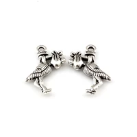 50pcs stork new baby pregnant expecting charm pendants for jewelry making diy accessories 17x23mm