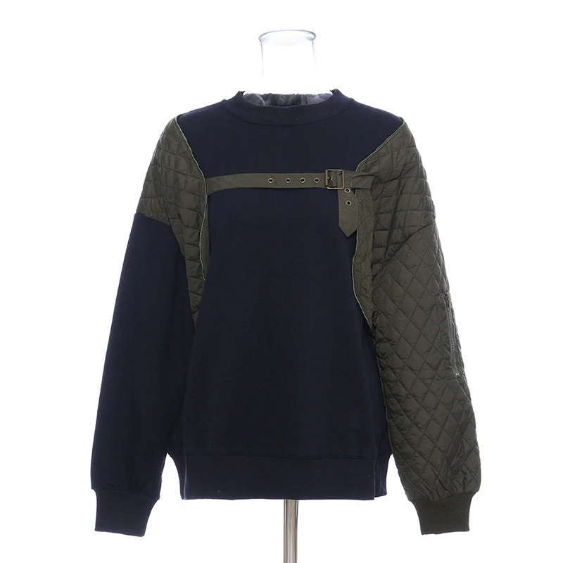 Женская Повседневная Толстовка TWOTWINSTYLE белая свободная толстовка с круглым