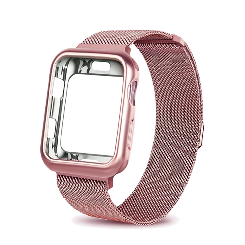 Чехол + ремешок для часов apple watch 4 полоса 40 мм 44 (наручных iwatch 5) Watch 1/2/3 42 38 Миланская
