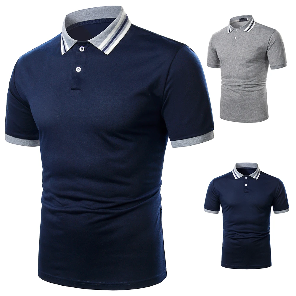 

Men Polo Men Shirt Short Sleeve Polo Shirt Contrast Color Polo New Clothing Summer Streetwear Casual Fashion Men tops