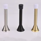 Металлическая дверная ручка для стены, с резиновой крышкой, 85 мм