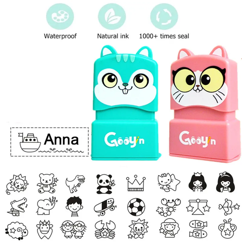 

Индивидуальный изготовленный на заказ штамп с именем ребенка для школьной одежды не быстро выцветает DIY симпатичная игрушка имя печать