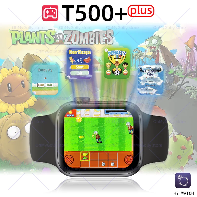 

New T500+plus smartwatch Games Smart Watch Men Women watches Fitness bracelet reloj pk iwo 13 14 HW22 X6 W46 W26 T500 FK78 pro