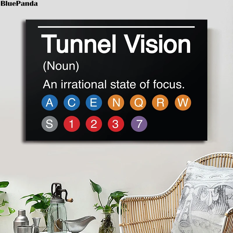 Непрерывная картина туннель с изображением искусства на холсте постер, абстрактный Рисунок живопись Мотивационная Цитата Настенная картина Современное украшение для дома